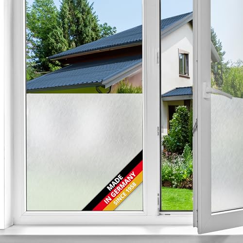 d-c-fix Fensterfolie static Premium Ilva UV Sichtschutz beidseitig blickdicht statisch selbsthaftend Folie für Bad-Fenster, Küche, Glastür Milchglasfolie Sichtschutzfolie Glasfolie 45 cm x 1,5 m von d-c-fix