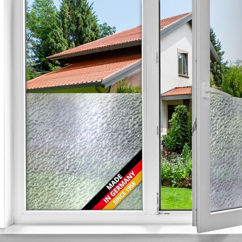 d-c-fix Fensterfolie Snow selbstklebend Sichtschutz beidseitig blickdicht Folie für Bad-Fenster, Küche, Glastür Milchglasfolie Sichtschutzfolie Glasfolie 67,5 cm x 2 m von d-c-fix