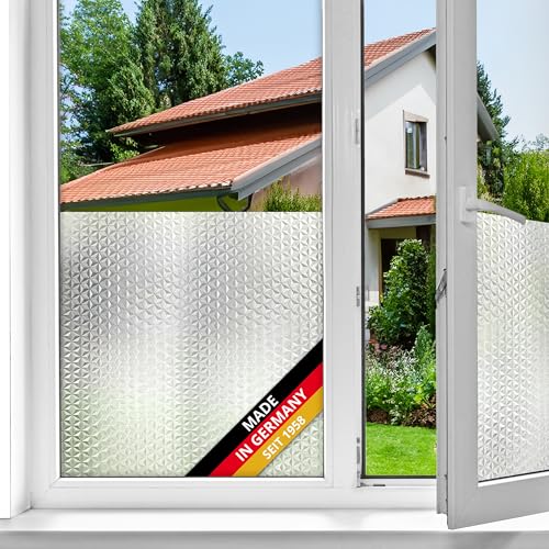 d-c-fix Fensterfolie Steps selbstklebend Sichtschutz beidseitig blickdicht Folie für Bad-Fenster, Küche, Glastür Milchglasfolie Sichtschutzfolie Glasfolie 45 cm x 2 m von d-c-fix