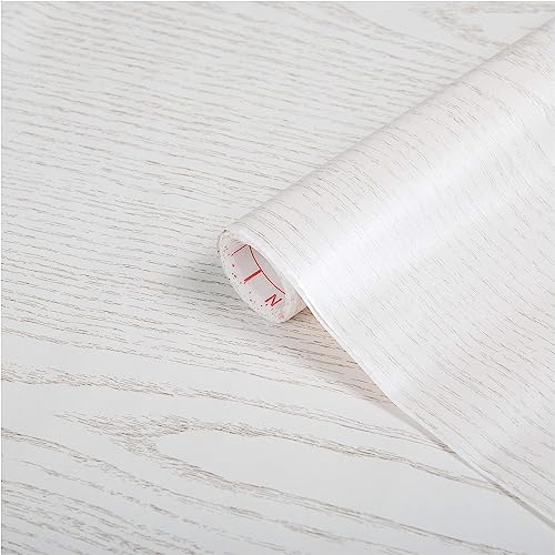 d-c-fix Möbel-Klebefolie Perlmuttholz Weiß Holz-Optik 67,5 cm x 2 m - Möbelfolie selbstklebend Deko-Folie Küche Tisch Schrank Fensterbank Küchenfronten Schrankfolie Tischfolie Holzfolie weiß von d-c-fix