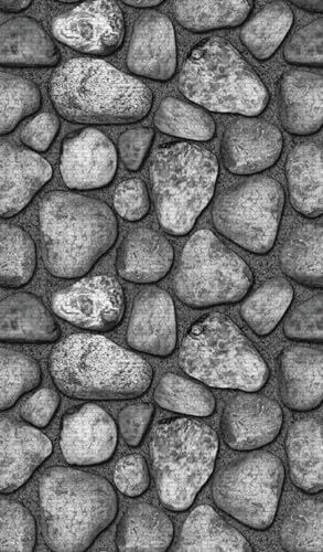 d-c-fix Weichschaummatte Decor Mat Grey Stones - Antirutschmatte rutschfest - auch für Außen geeignet - für Bad, Küche, Garten, Balkon - Badmatte waschbar Outdoor Matte Teppich 60 cm x 1,2 m von d-c-fix