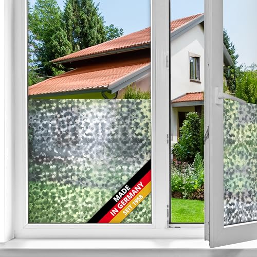 d-c-fix Fensterfolie geprägt Perl selbstklebend Sichtschutz beidseitig blickdicht Folie für Bad-Fenster, Küche, Glastür Milchglasfolie Sichtschutzfolie Glasfolie 45 cm x 2 m von d-c-fix