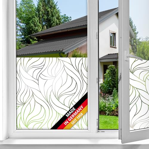 d-c-fix Fensterfolie Antwerpen Ornamente Muster statisch selbsthaftend 90 cm x 1,5 m - blickdichte Sichtschutzfolie mit UV-Schutz - Sichtschutz für Fenster Folie Milchglasfolie Klebefolie floral von d-c-fix