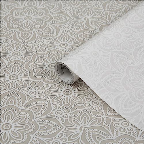 d-c-fix Fensterfolie Candice Mandala Muster statisch selbsthaftend 67,5 cm x 1,5 m - blickdichte Sichtschutzfolie mit UV-Schutz - Sichtschutz für Fenster Folie Milchglasfolie Ornamente Kaleidoskop von d-c-fix