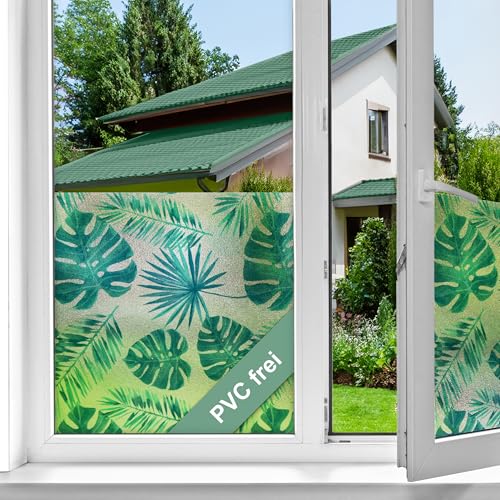 d-c-fix Fensterfolie Blumen-Muster Tropicano statisch selbsthaftend 45 cm x 1,5 m - blickdichte Sichtschutzfolie mit UV-Schutz - Sichtschutz Fenster Folie Pflanzen Palmen Milchglasfolie Klebefolie d-c-fix Fensterfolie Blumen-Muster Tropicano statisch selbsthaftend 45 cm x 1,5 m - blickdichte Sichtschutzfolie mit UV-Schutz - Sichtschutz Fenster Folie Pflanzen Palmen Milchglasfolie Klebefolie von d-c-fix