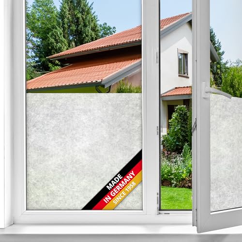 d-c-fix Fensterfolie Reispapier weiß selbstklebend Sichtschutz beidseitig blickdicht Folie für Bad-Fenster, Küche, Glastür Milchglasfolie Sichtschutzfolie Glasfolie 45 cm x 2 m von d-c-fix