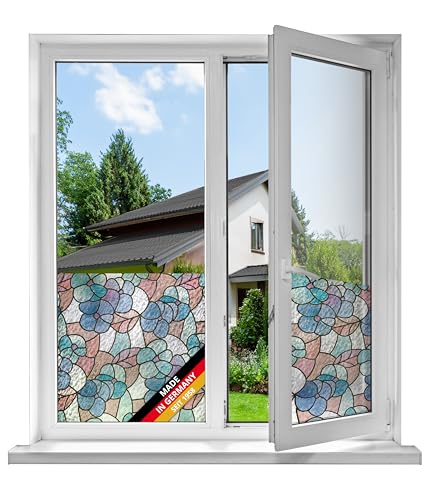 d-c-fix Fensterfolie static Lisboa spring UV Sichtschutz beidseitig blickdicht statisch selbsthaftend Folie für Bad-Fenster, Küche, Glastür Milchglasfolie Sichtschutzfolie Glasfolie 45 cm x 1,5 m von d-c-fix