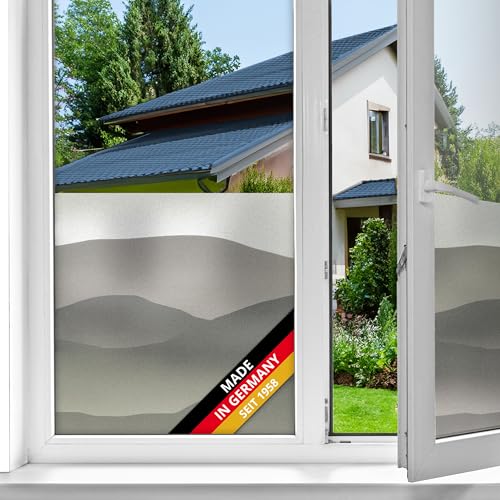 d-c-fix Fensterfolie static Premium Mountains UV Sichtschutz beidseitig blickdicht statisch selbsthaftend Folie Bad-Fenster, Küche, Glastür Milchglasfolie Sichtschutzfolie Glasfolie 45 cm x 1,5 m von d-c-fix
