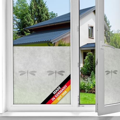 d-c-fix Fensterfolie Nibella Libelle statisch selbsthaftend Premium 45 cm x 1,5 m - blickdichte Sichtschutzfolie mit UV-Schutz - Sichtschutz für Fenster Folie Milchglasfolie Klebefolie Tier-Motiv d-c-fix Fensterfolie Nibella Libelle statisch selbsthaftend Premium 45 cm x 1,5 m - blickdichte Sichtschutzfolie mit UV-Schutz - Sichtschutz für Fenster Folie Milchglasfolie Klebefolie Tier-Motiv von d-c-fix