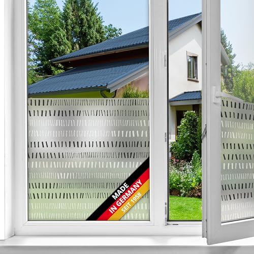 d-c-fix Fensterfolie static Premium Stitches UV Sichtschutz beidseitig blickdicht statisch selbsthaftend Folie Bad-Fenster, Küche, Glastür Milchglasfolie Sichtschutzfolie Glasfolie 67,5 cm x 1,5 m von d-c-fix