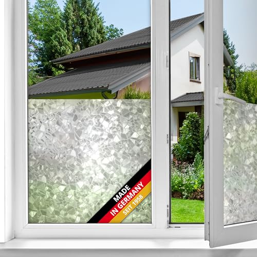 d-c-fix Fensterfolie static Splinter UV Sichtschutz beidseitig blickdicht statisch selbsthaftend Folie für Bad-Fenster, Küche, Glastür Milchglasfolie Sichtschutzfolie Glasfolie 67,5 cm x 1,5 m von d-c-fix
