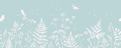 d-c-fix Fensterfolie statisch haftend - Glasfolie Sichtschutz UV-Schutz Dekofolie Designfolie blickdicht Küche Bad Büro Fenster Trennwand Tisch - Static window stripes Meadow 20 cm x 1,5 m von d-c-fix