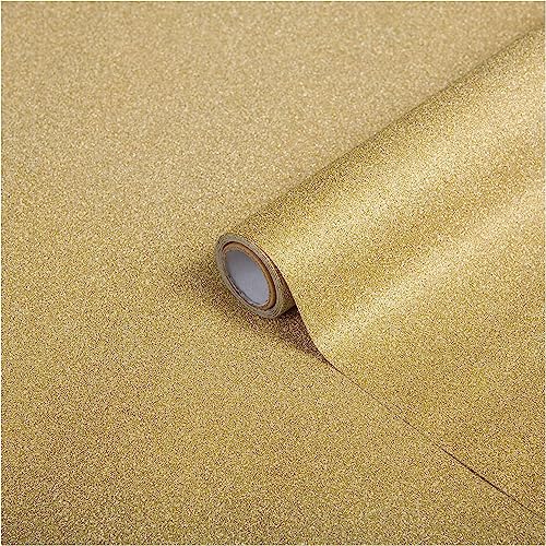 d-c-fix Klebefolie Glitzer Gold - selbstklebend Glitzerfolie zum Basteln Bastelfolie Rolle Glitzerpapier Bastelpapier Weihnachten Möbel Dekofolie Vinyl-Folie 45 cm x 1,5 m von d-c-fix