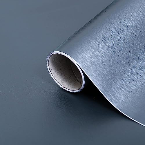 d-c-fix Klebefolie Metallic Platino silber selbstklebende Folie wasserdicht realistische Deko für Möbel, Tisch, Schrank, Tür, Küchenfronten Möbelfolie Dekofolie Tapete 67,5 cm x 2 m von d-c-fix