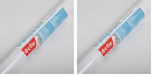 d-c-fix Klebefolie transparent glasklar glänzend - Universal Schutzfolie selbstklebend - als Buchfolie Klarsichtfolie Tischfolie Fensterfolie Möbelfolie Folie zum Basteln 67,5 cm x 2 m (Packung mit 2) von d-c-fix