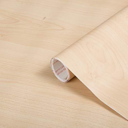 d-c-fix Möbel-Klebefolie Ahorn Holz-Optik 45 cm x 2 m - Möbelfolie selbstklebend Deko-Folie für Küche Tisch Schrank Fensterbank Küchenfronten Schrankfolie Tischfolie Holzfolie hell hellbraun von d-c-fix