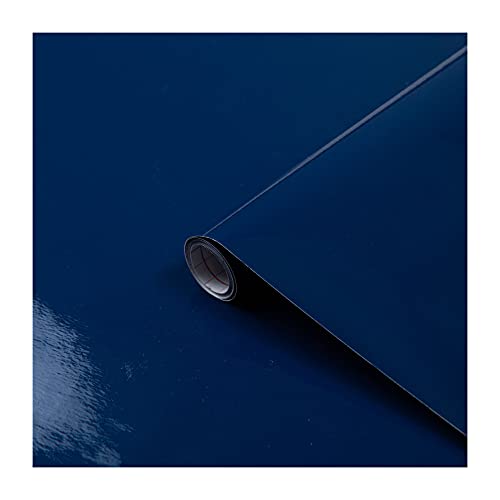 d-c-fix Möbel-Klebefolie Navy Blue Hochglanz 67,5 cm x 2 m - Möbelfolie selbstklebend Küchenfolie Folierung Küchen-Schrank Deko-Folie Tisch-Folie Fensterbank Küchenfronten glänzend dunkel-blau von d-c-fix