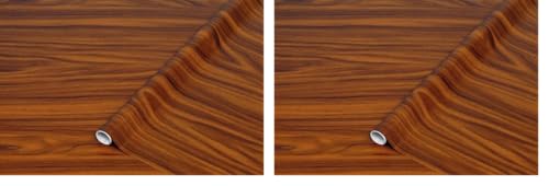 d-c-fix Möbel-Klebefolie Nussbaum Gold Holz-Optik 67,5 cm x 2 m - Möbelfolie selbstklebend Deko-Folie Küchen-Schrank Fensterbank Küchenfront Schrankfolie Tisch Holzfolie Nuss Walnuss Dunkelbraun von d-c-fix