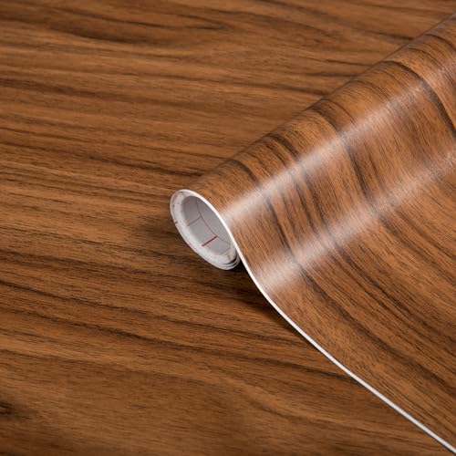 d-c-fix Möbel-Klebefolie Nussbaum Mittel Holz-Optik 45 cm x 2 m - Möbelfolie selbstklebend Deko-Folie Küchen-Schrank Fensterbank Küchenfront Schrankfolie Tisch Holzfolie Nuss Walnuss dunkelbraun von d-c-fix
