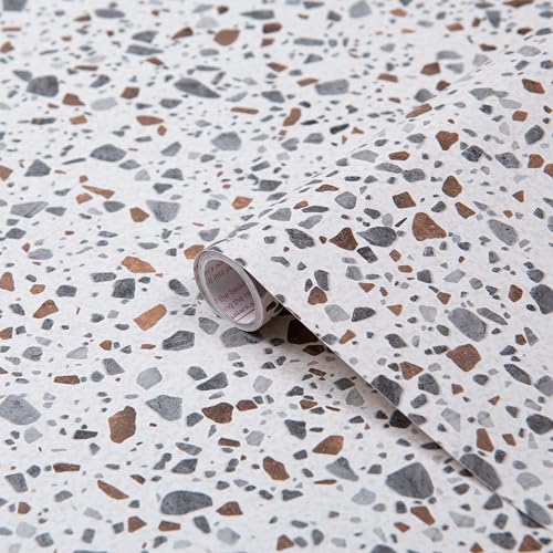 d-c-fix Möbel-Klebefolie Terrazzo Marmor-Optik 45 cm x 2 m - Möbelfolie selbstklebende Deko-Folie Küchenfolie Küchen-Schrank Tisch-Folie Fensterbank Küchenfronten Bad Granit Stein Flakes Muster von d-c-fix