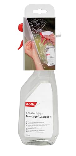 d-c-fix Fensterfolie Zubehör - Glasfolie Milchglasfolie Sichtschutz UV-Schutz Dekofolie Designfolie blickdicht Küche Bad Büro Fenster Trennwand Tisch - Montageflüssigkeit 500 ml von d-c-fix