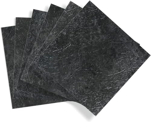 d-c-fix 11er Pack selbstklebende Bodenfliesen Dark Slate Schiefer Stein-Optik - Vinylboden PVC Bodenbelag Klebefliesen Boden Fliesenfolie Vinyl Fliesen Küche Bad Flur 30x30 cm von d-c-fix