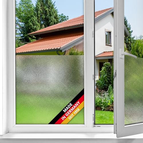 d-c-fix Fensterfolie Milky selbstklebend Sichtschutz beidseitig blickdicht Folie für Bad-Fenster, Küche, Glastür Milchglasfolie Sichtschutzfolie Glasfolie 45 cm x 2 m von d-c-fix