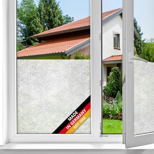 d-c-fix Fensterfolie Reispapier Milchglas selbstklebend 45 cm x 2 m - Milchglasfolie blickdichte Sichtschutzfolie - Sichtschutz für Bad-Fenster, Küche - Blickschutz Folie Klebefolie Glasfolie von d-c-fix
