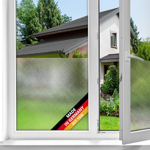 d-c-fix Fensterfolie Milky Milchglas statisch selbsthaftend 90 cm x 1,5 m - Milchglasfolie blickdichte Sichtschutzfolie mit UV-Schutz - Sichtschutz für Fenster Folie Klebefolie Blickschutz von d-c-fix