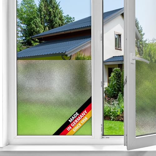 d-c-fix Fensterfolie static Premium Milky UV Sichtschutz beidseitig blickdicht statisch selbsthaftend Folie für Bad-Fenster, Küche, Glastür Milchglasfolie Sichtschutzfolie Glasfolie 67,5 cm x 1,5 m von d-c-fix