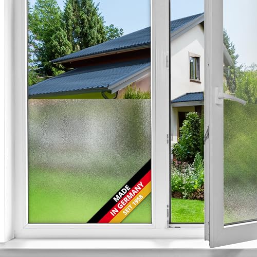 d-c-fix Fensterfolie static Premium Milky UV Sichtschutz beidseitig blickdicht statisch selbsthaftend Folie für Bad-Fenster, Küche, Glastür Milchglasfolie Sichtschutzfolie Glasfolie 67,5 cm x 1,5 m von d-c-fix