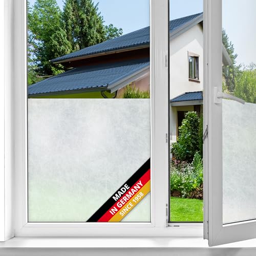 d-c-fix Fensterfolie static Premium Reispapier UV Sichtschutz beidseitig blickdicht statisch selbsthaftend Folie Bad-Fenster, Küche, Glastür Milchglasfolie Sichtschutzfolie Glasfolie 45 cm x 1,5 m von d-c-fix