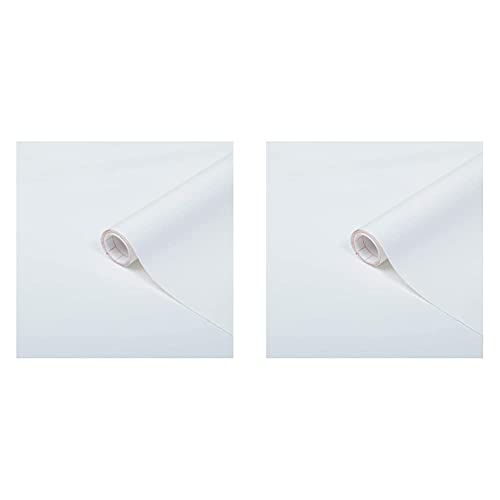 d-c-fix Selbstklebefolie Uni seidenmatt weiss 90 cm x 2,1 m & Selbstklebefolie Uni seidenmatt weiss 67,5 cm x 2 m von d-c-fix