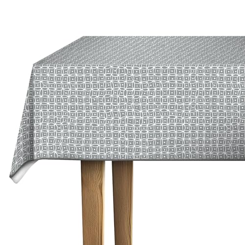 d-c-fix Wachstuchtischdecke – Manhattan Namika grau (140 x 110 cm) – Tischtuch im Vintage-Stil für den Küchen-, Ess- oder Gartentisch – lebensmittelecht, abwaschbar & wasserdicht von d-c-fix