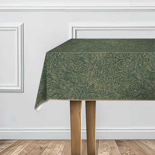 d-c-fix Wachstuchtischdecke – Monte Carlo Verduro fern (150 cm rund) – Tischtuch im Vintage-Stil für den Küchen-, Ess- oder Gartentisch – lebensmittelecht, abwaschbar & wasserdicht von d-c-fix