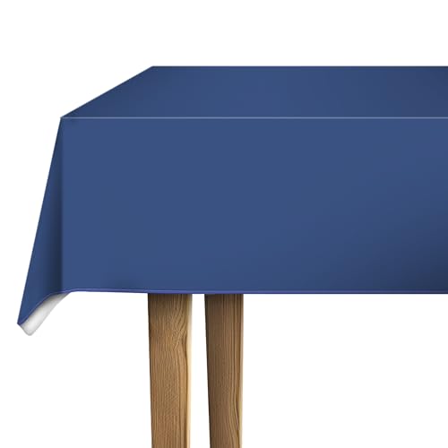d-c-fix Wachstuchtischdecke PVC-free Deep Blue - abwaschbar wasserdicht - In- & Outdoor - Wachstuch Plastik-Tischdecke Wachstischdecke Tischtuch - 220 cm x 150 cm eckig von d-c-fix