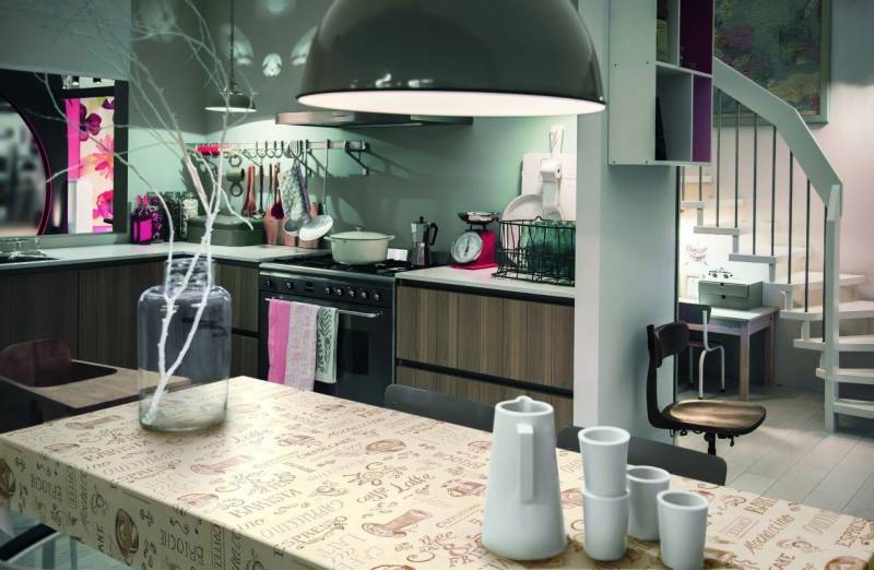 d-c-fix Tischdecke d-c-table® Tischdecke Manhattan Ristretto 150 cm, OEKO-TEX® Standard 100 Zertifikatsnummer von d-c-fix