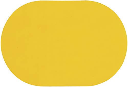 d-c-fix Tischset – Colora Uni gelb 30 cm x 45 cm eckig – Tischunterlage für Küchen- und Esstisch – lebensmittelechtes & abwaschbares Esstischset von d-c-fix