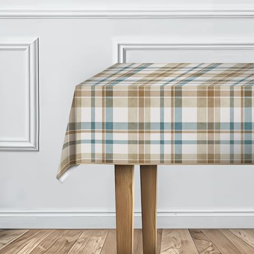 d-c-fix Wachstuchtischdecke Manhattan Borneo blau - abwaschbar wasserdicht - In- & Outdoor - PVC Vinyl Wachstuch Plastik-Tischdecke Wachstischdecke Tischtuch - 140 cm x 110 cm eckig von d-c-fix