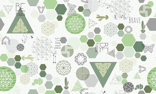 d-c-fix Wachstuchtischdecke – Manhattan Geometris (150 cm) – Tischtuch im Vintage-Stil für den Küchen-, Ess- oder Gartentisch – lebensmittelecht, abwaschbar & wasserdicht von d-c-fix