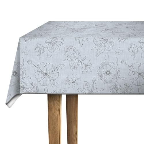 d-c-fix Wachstuchtischdecke Manhattan Palmas grau - abwaschbar wasserdicht - In- & Outdoor - PVC Vinyl Wachstuch Plastik-Tischdecke Wachstischdecke Tischtuch - 150 cm rund von d-c-fix