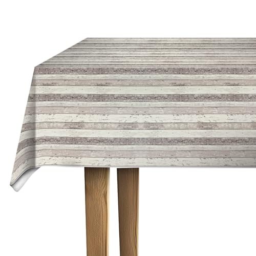 d-c-fix Wachstuchtischdecke Manhattan Yvonne natur - abwaschbar wasserdicht - In- & Outdoor - PVC Vinyl Wachstuch Plastik-Tischdecke Wachstischdecke Tischtuch - 150 cm rund von d-c-fix