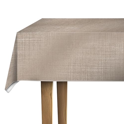 d-c-fix Wachstuchtischdecke – Monte Carlo Sharon greige (110 x 140 cm) – Tischtuch im Vintage-Stil für den Küchen-, Ess- oder Gartentisch – lebensmittelecht, abwaschbar & wasserdicht von d-c-fix