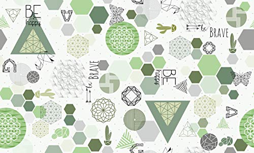 d-c-fix Wachstuchtischdecke – Manhattan Geometris (110 x 140 cm) – Tischtuch im Vintage-Stil für den Küchen-, Ess- oder Gartentisch – lebensmittelecht, abwaschbar & wasserdicht von d-c-fix