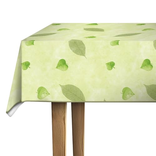 d-c-fix Wachstuchtischdecke – Manhattan Nancy grün (150 cm) – Tischtuch im Vintage-Stil für den Küchen-, Ess- oder Gartentisch – lebensmittelecht, abwaschbar & wasserdicht von d-c-fix