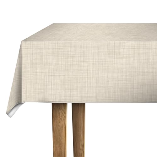 d-c-fix Wachstuchtischdecke – Monte Carlo Sharon champagner (150 x 220 cm) – Tischtuch im Vintage-Stil für den Küchen-, Ess- oder Gartentisch – lebensmittelecht, abwaschbar & wasserdicht von d-c-fix