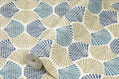 d-c-fix Weichschaummatte Seashells Triangles - Antirutschmatte rutschfest - auch für Außen geeignet - für Bad, Küche, Garten, Balkon - Badmatte waschbar Outdoor Matte Teppich 80 cm x 50 cm von d-c-fix
