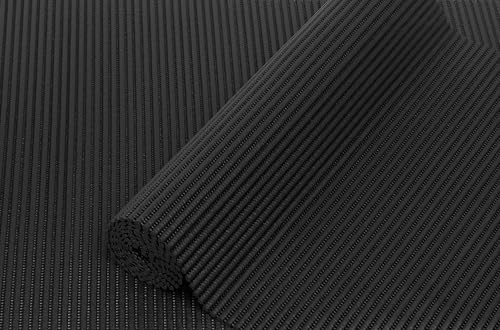 d-c-fix Weichschaummatte Uni black Triangles - Antirutschmatte rutschfest - auch für Außen geeignet - für Bad, Küche, Garten, Balkon - Badmatte waschbar Outdoor Matte Teppich 65 cm x 2 m von d-c-fix