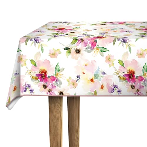 d-c-fix Wachstuchtischdecke PVC-free Spring Blossom - abwaschbar wasserdicht - In- & Outdoor - Wachstuch Plastik-Tischdecke Wachstischdecke Tischtuch - 110 cm x 140 cm eckig von d-c-fix