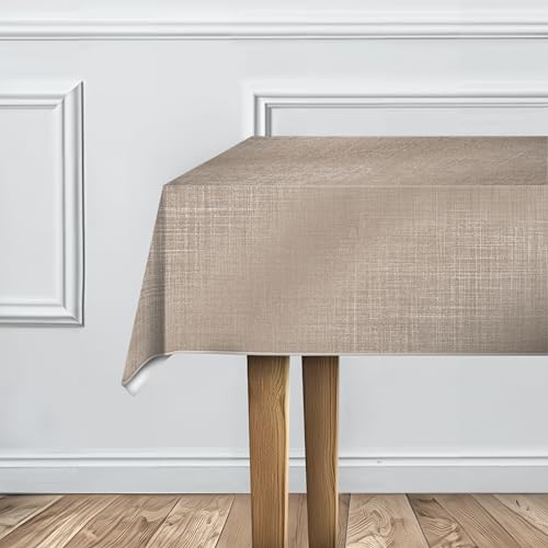 d-c-fix Wachstuchtischdecke Monte Carlo Sharon greige - abwaschbar wasserdicht - In- & Outdoor - PVC Vinyl Wachstuch Plastik-Tischdecke Wachstischdecke Tischtuch - 150 cm rund von d-c-fix